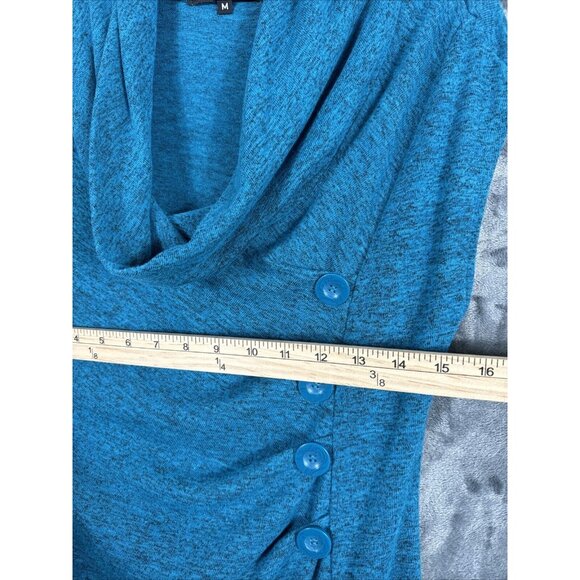Heart and Soul Woman’s Blouse turquoise Medium Top - Picture 7 of 12